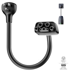 NEMA 5-15 Adapter for Tesla Gen 2 Mobile Charger – Fast 12Amp Charging, 125V Outlet Compatible, Fits Tesla Model S/3/X/Y, 15-Inch Cable