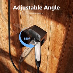 Tesla Charger Holder with 180° Rotating NACS Dock & J-Hook – Fits Tesla Wall Connector & Gen 2 Mobile Charger for Model 3/Y/X/S – Easy Install