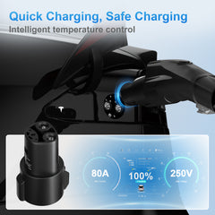 J1772 to Tesla Adapter – 80A 280V – Fast Charging for Model 3/Y/X/S with Safety Certification