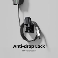 Tesla Charger Holder with 180° Rotating NACS Dock & J-Hook – Fits Tesla Wall Connector & Gen 2 Mobile Charger for Model 3/Y/X/S – Easy Install