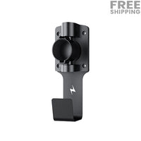 J1772 Charger Holder with Cable Hook & Nozzle Dock – Durable Steel Wall Mount Organizer for EV Home Chargers, Fits Ford, Rivian, Chevy, Tesla