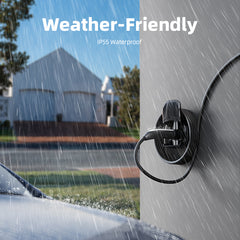 Tesla Charger Holder with 180° Rotating NACS Dock & J-Hook – Fits Tesla Wall Connector & Gen 2 Mobile Charger for Model 3/Y/X/S – Easy Install