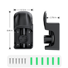 Tesla Charger Holder with 180° Rotating NACS Dock & J-Hook – Fits Tesla Wall Connector & Gen 2 Mobile Charger for Model 3/Y/X/S – Easy Install