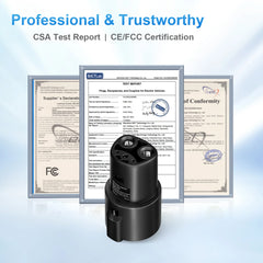 J1772 to Tesla Adapter – 80A 280V – Fast Charging for Model 3/Y/X/S with Safety Certification